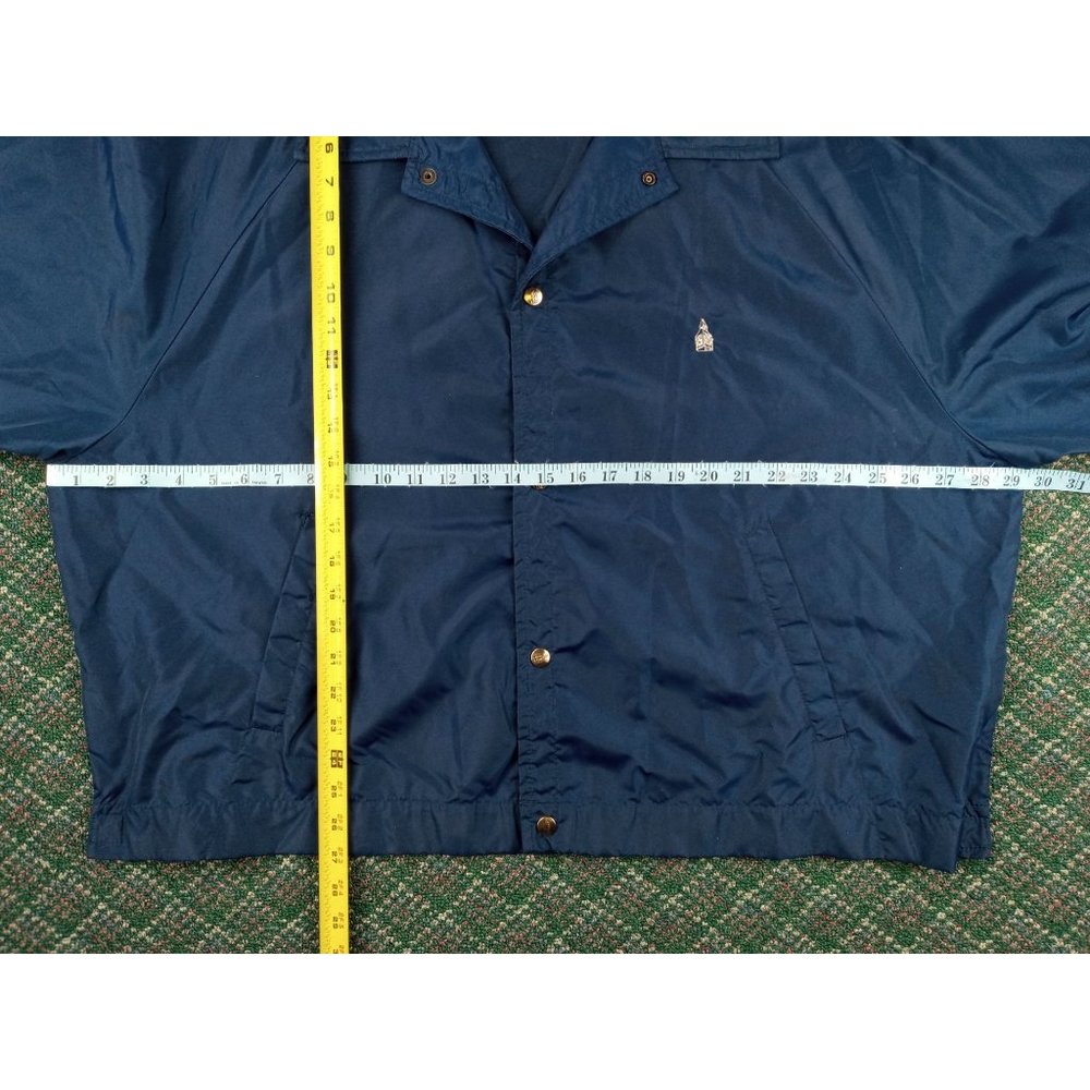 Vintage London Fog Windbreaker Bomber Jacket Blue Men's XL Snaps Union Made USA - Picture 9 of 9